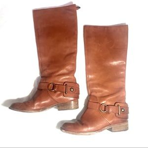 Authentic Coach Brown Leather Natalie Riding Boots